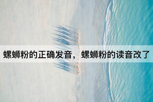 螺蛳粉的正确发音，螺蛳粉的读音改了