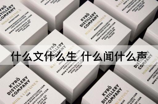 什么文什么生 什么闻什么声