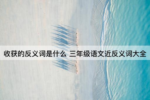 收获的反义词是什么 三年级语文近反义词大全