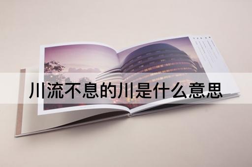 川流不息的川是什么意思