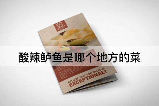酸辣鲈鱼是哪个地方的菜