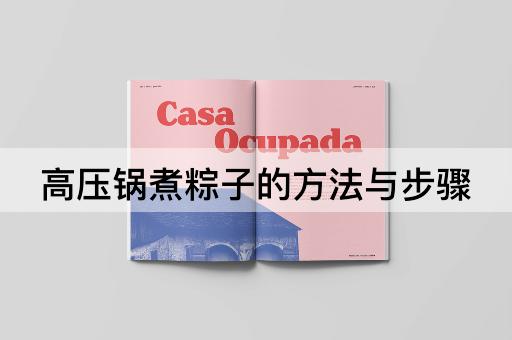 高压锅煮粽子的方法与步骤