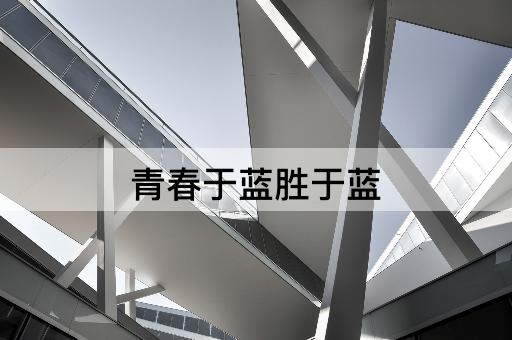 青春于蓝胜于蓝