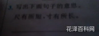 尺有所短的意思