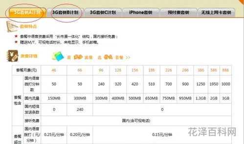3g上网资费