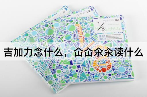 吉加力念什么，仚屳氽汆读什么