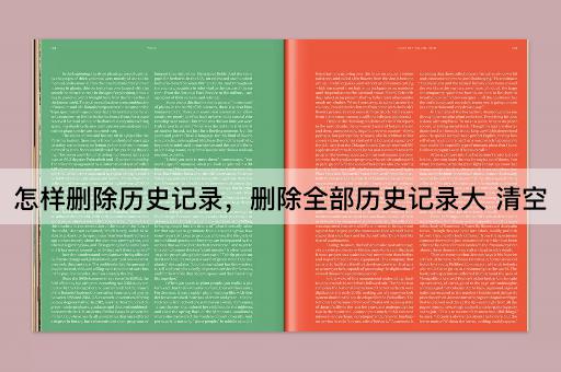 怎样删除历史记录，删除全部历史记录大 清空
