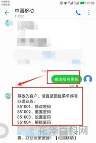 手机服务密码查询，忘记手机服务密码怎么办