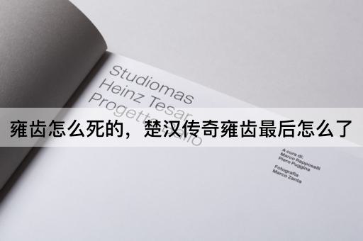 雍齿怎么死的，楚汉传奇雍齿最后怎么了