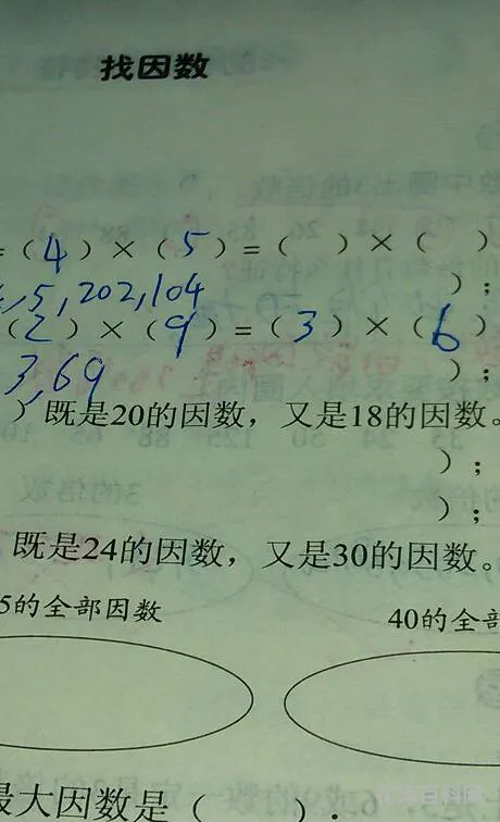 18的因数有 因数的定义