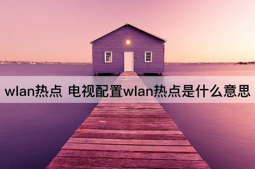 wlan热点 电视配置wlan热点是什么意思