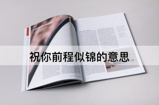 祝你前程似锦的意思