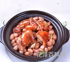 黄豆花生炖猪蹄，炖猪蹄三放三不放