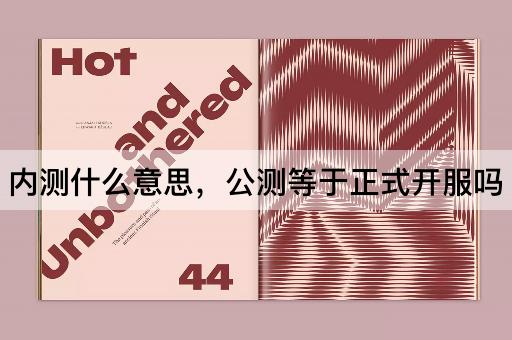 内测什么意思，公测等于正式开服吗