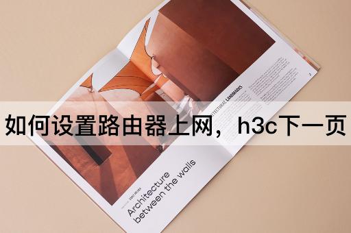 如何设置路由器上网，h3c下一页
