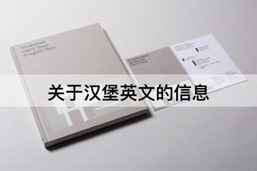 关于汉堡英文的信息