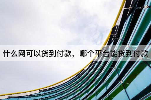 什么网可以货到付款，哪个平台能货到付款