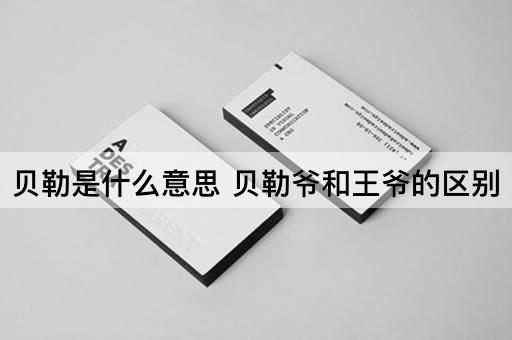 贝勒是什么意思 贝勒爷和王爷的区别
