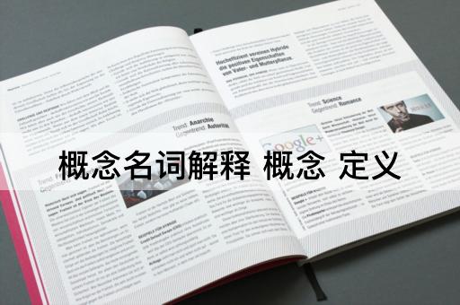 概念名词解释 概念 定义