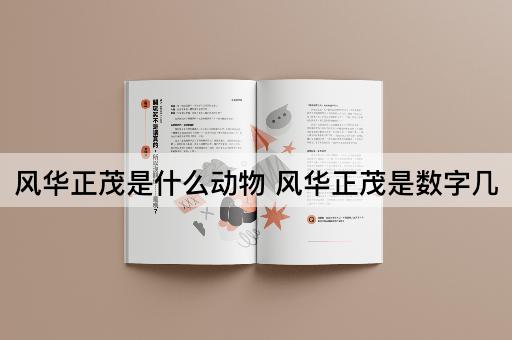 风华正茂是什么动物 风华正茂是数字几