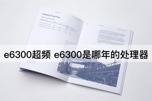 e6300超频 e6300是哪年的处理器