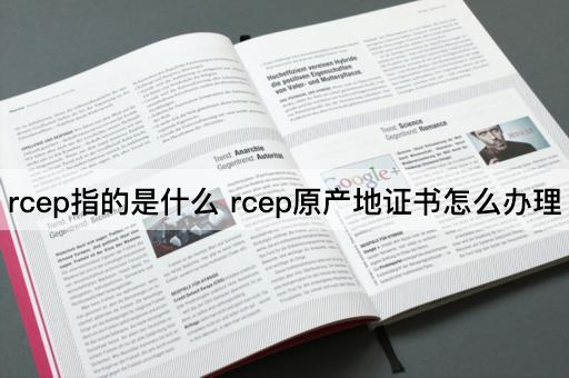 rcep指的是什么 rcep原产地证书怎么办理