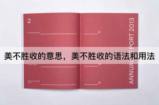 美不胜收的意思，美不胜收的语法和用法