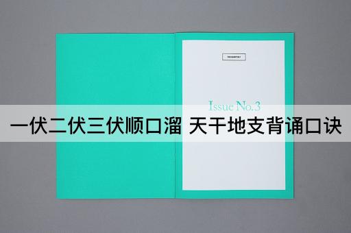 一伏二伏三伏顺口溜 天干地支背诵口诀