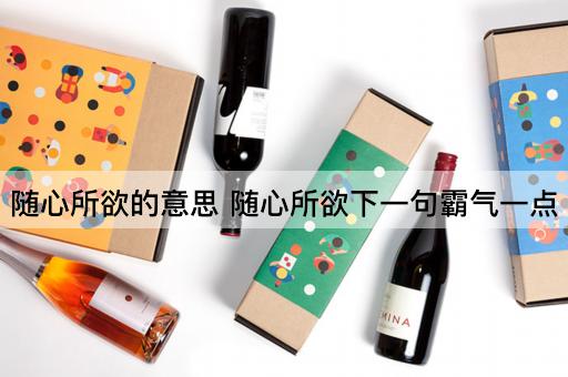 随心所欲的意思 随心所欲下一句霸气一点