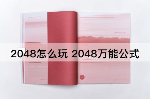 2048怎么玩 2048万能公式